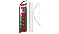 Christmas Tree Sale Windless Banner Flag & Pole Kit