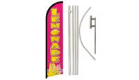 Lemonade Superknit Polyester Swooper Flag Size 11.5ft by 2.5ft & 6 Piece Pole & Ground Spike Kit
