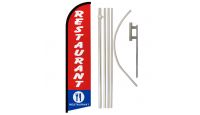 Restaurant Windless Banner Flag & Pole Kit
