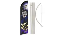 Halloween Vampire Windless Banner Flag & Pole Kit