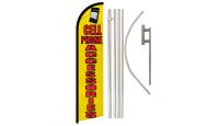 Cell Phone Accessories Windless Banner Flag & Pole Kit