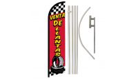 Venta De Llantas Superknit Polyester Swooper Flag Size 11.5ft by 2.5ft & 6 Piece Pole & Ground Spike Kit