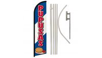 Pupusas  Windless Banner Flag & Pole Kit