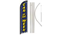 Car of the Week (Blue) Windless Banner Flag & Pole Kit