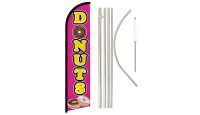 Donuts (Pink) Windless Banner Flag & Pole Kit