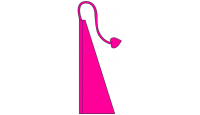 13ft Tall Hot Pink Wind Dancer Bali Flag with 5ft Long Tail