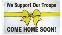 We Support Our Troops  Home Printed Polyester Flag 3ft by 5ft