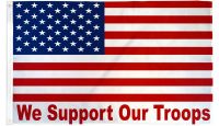 We Support Our Troops USA Printed Polyester Flag 3ft by 5ft