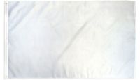 White Solid Color Printed Polyester Flag 3ft by 5ft