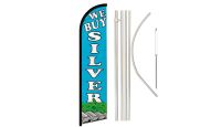 We Buy Silver Windless Banner Flag & Pole Kit