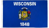 Wisconsin Printed Polyester Flag 3ft by 5ft