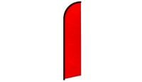 Red Solid Color Superknit Polyester Windless Flag Size 11.5ft by 2.5ft