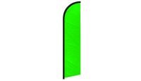 Neon Green Solid Color Superknit Polyester Windless Flag Size 11.5ft by 2.5ft