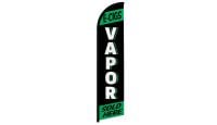 Vapor Green & Black Superknit Polyester Windless Flag Size 11.5ft by 2.5ft