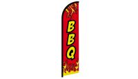 BBQ Red Superknit Polyester Windless Flag Size 11.5ft by 2.5ft