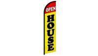 Open House Red & Yellow Superknit Polyester Windless Flag Size 11.5ft by 2.5ft
