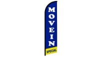 Move In Special Blue Superknit Polyester Windless Flag Size 11.5ft by 2.5ft