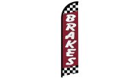 Brakes Red Superknit Polyester Windless Flag Size 11.5ft by 2.5ft