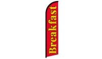 Breakfast Superknit Polyester Windless Flag Size 11.5ft by 2.5ft