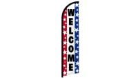 Welcome Stars Superknit Polyester Windless Flag Size 11.5ft by 2.5ft