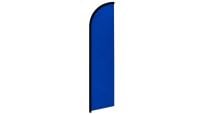 Blue Solid Color Superknit Polyester Windless Flag Size 11.5ft by 2.5ft