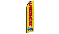 Car Wash Yellow Superknit Polyester Windless Flag Size 11.5ft by 2.5ft