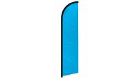 Light Blue Solid Color Superknit Polyester Windless Flag Size 11.5ft by 2.5ft