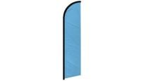 Light Blue Solid Color Superknit Polyester Windless Flag Size 11.5ft by 2.5ft