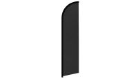 Black Solid Color Superknit Polyester Windless Flag Size 11.5ft by 2.5ft