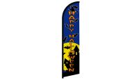 Happy Halloween Blue Superknit Polyester Windless Flag Size 11.5ft by 2.5ft