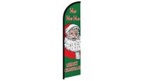 Merry Christmas HoHoHo Superknit Polyester Windless Flag Size 11.5ft by 2.5ft