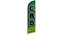 CBD Sold Here Superknit Polyester Windless Flag Size 11.5ft by 2.5ft