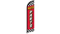Auto Parts  Red Checkered Superknit Polyester Windless Flag Size 11.5ft by 2.5ft