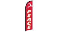 Peace Reindeer Superknit Polyester Windless Flag Size 11.5ft by 2.5ft