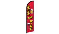 Beer and Wine Superknit Polyester Windless Flag Size 11.5ft by 2.5ft
