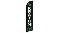Kratom Sold Here Superknit Polyester Windless Flag Size 11.5ft by 2.5ft