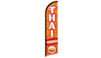 Thai Food Superknit Polyester Windless Flag Size 11.5ft by 2.5ft