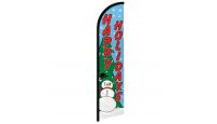 Happy Holidays Superknit Polyester Windless Flag Size 11.5ft by 2.5ft