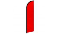 Red Solid Color Windless Banner Flag