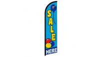 Sale Here (Balloons) Windless Banner Flag