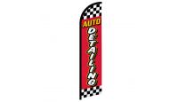 Auto Detailing (Red Checkered) Windless Banner Flag