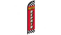 Auto Repair (Red Checkered) Windless Banner Flag