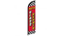 Auto Glass Repair (Red & Yellow) Windless Banner Flag