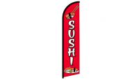Sushi (Solid Red) Windless Banner Flag