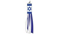 5ft Long Israel Shiny Polyester Windsock 