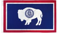 Wyoming Printed Polyester Flag 2ft by 3ft