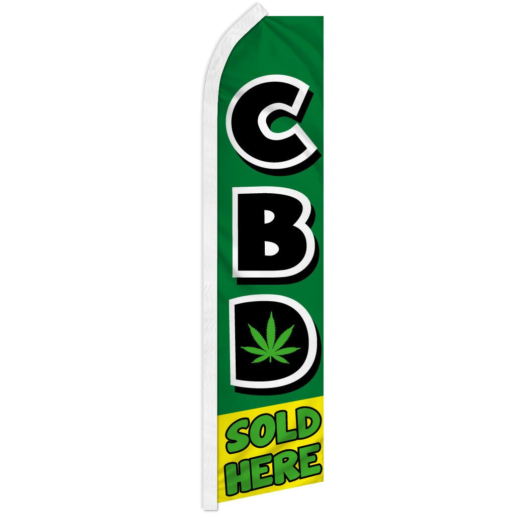 CBD Flag 3x5ft CBD Banner Sign CBD Sold Here Smoke Shop Flag MMJ Dispensary 