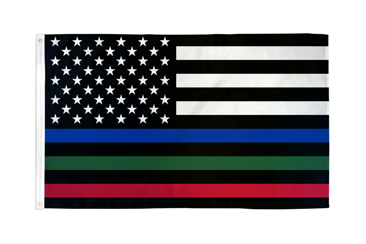 3x5 Ft Printed Thin Blue Line American Flag with 2 Brass Grommets High Quality