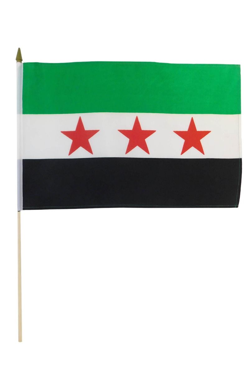 Syrian Republic 12x18in Stick Flag Syrian Republic Syrian Independence 