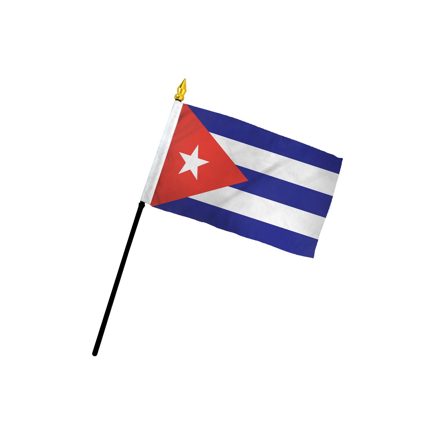 Lot of 12-4x6 Inch Cuba Cuban Flags Desk Hand Held Stick Flags US MADE 